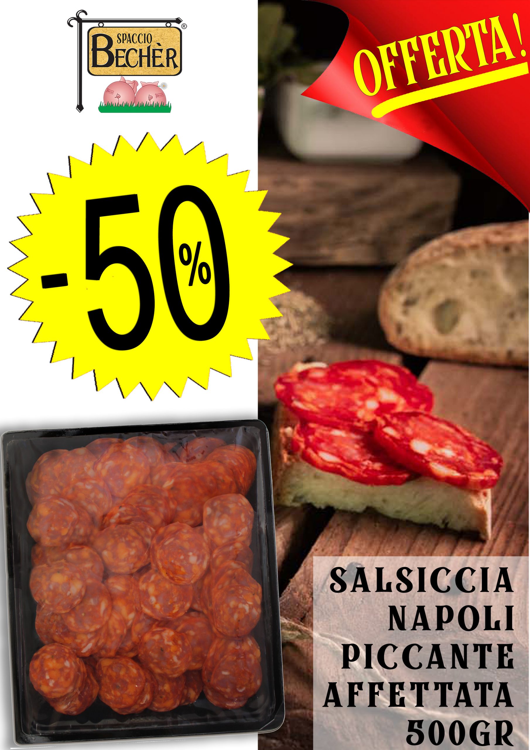 Salsiccia Napoli piccante affettata